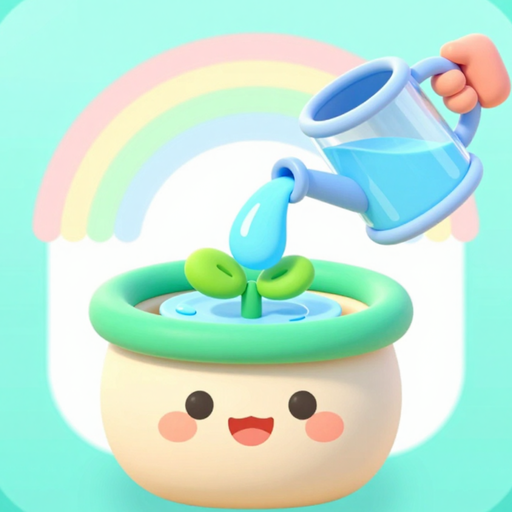 The Drip Drop Garden flower pot and watering can